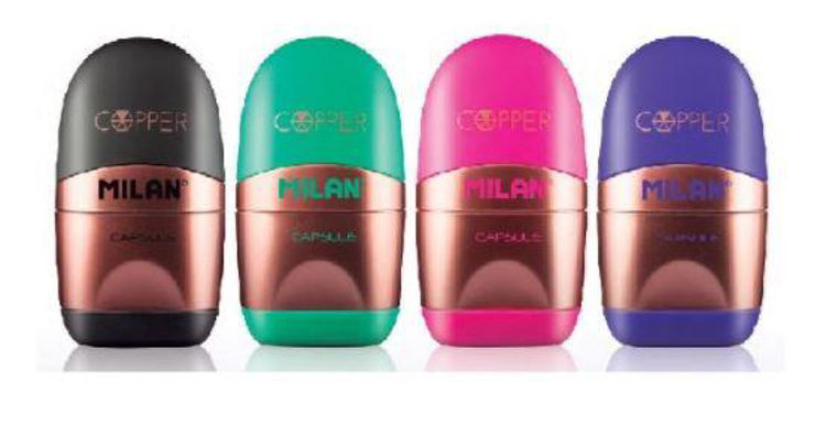 Picture of 4039 MILAN CAPSULE COPPER SINGLE HOLE SHARPENER WITH ERASER